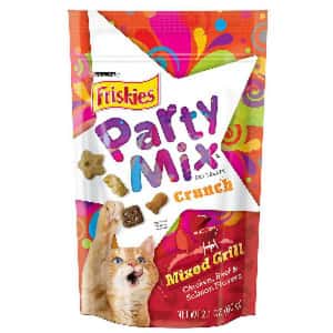 Friskies 貓零食 Friskies喜躍 Party Mix 貓脆餅 Mixed Grill Crunch 雞肉+牛肉+三文魚 2.1oz (紅)