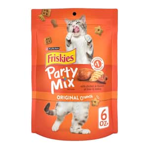 Friskies 貓零食 Friskies喜躍 Party Mix Crunch 貓零食 貓脆餅 雞肝+火雞 6oz (NE12358639)