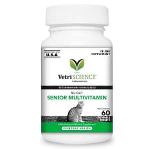 營養膏 保充劑 貓咪保健用品 VetriScience 多種維他命 老年貓用 60片/樽 (090088F.060)