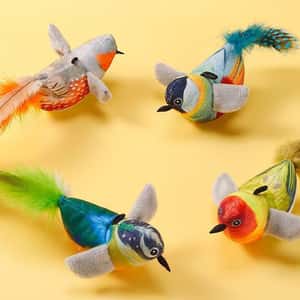 其他 貓玩具 貓玩具 智能發聲像真小鳥玩具 款式隨機 1隻