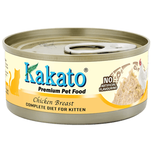 Kakato 貓罐頭 Kakato 貓罐頭 全營養單一蛋白主食罐 幼貓1–12個月及增重配方 雞胸 70g (TD0782EIN)