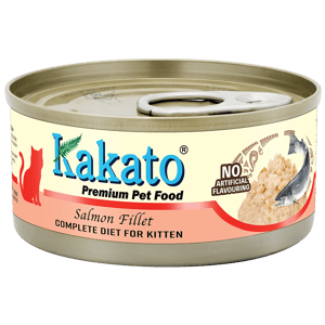 Kakato 貓罐頭 Kakato 貓罐頭 全營養單一蛋白主食罐 幼貓1–12個月及增重配方 三文魚 70g (TD0784EIN)