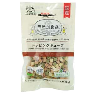 DoggyMan 狗零食 DoggyMan 日本製狗零食 無添加良品 蔬菜雞肉小方粒 100g
