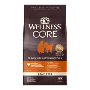 WELLNESS Core 狗糧推薦：WELLNESS CORE 狗糧 無穀物 經典原味配方 去骨火雞及雞肉 12lb (88402)