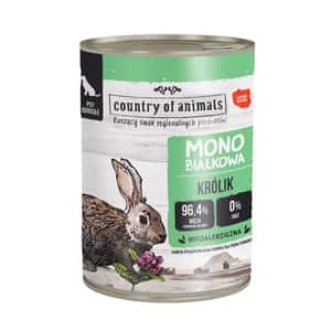 狗罐頭 Country of animals 狗罐頭 單一蛋白罐 兔肉 400g (92081)