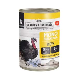狗罐頭 Country of animals 狗罐頭 幼犬罐頭 單一蛋白罐 火雞 400g (92098)