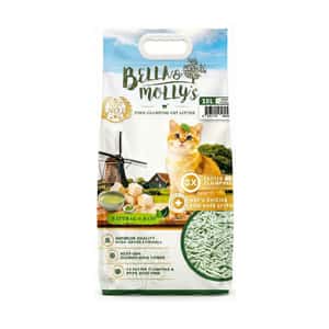豆腐貓砂 Bella & Molly's貝莉 3.0mm 豆腐貓砂 綠茶味 18L - 原裝行貨