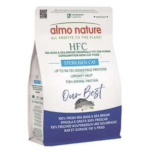Almo Nature 貓糧 Almo Nature HFC 成貓或絕育貓糧 新鮮鱸魚鯛魚 300g (9134)