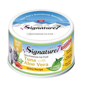 Signature7 貓罐頭 Signature7 貓罐頭 貓薄荷舒壓配方肉湯罐罐 吞拿魚+蘆薈 70g (S7-084680) (星期一)