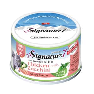 Signature7 貓罐頭 Signature7 貓罐頭 貓薄荷舒壓配方肉湯罐罐 雞肉+櫛瓜 70g (S7-084635) (星期二)