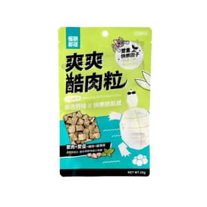怪獸部落 怪獸部落 貓狗零食 爽爽酷肉粒 凍乾零食 鱉肉+鱉蛋+雞肉+貓薄荷 20g