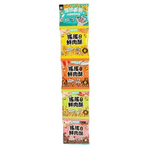 怪獸部落 怪獸部落 貓狗零食 慢烘搖搖鮮肉酥四連串包 15gx4