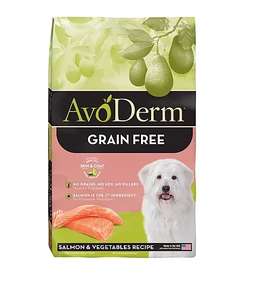 AvoDerm牛油果 狗糧推薦：AvoDerm Natural 無穀物全犬糧 三文魚蔬菜配方 (適合各年齡及各犬種) 24lb (SV-4N)