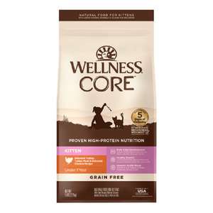 WELLNESS Core 貓糧 貓乾糧推薦：WELLNESS CORE 貓糧 無穀物 幼貓成長配方 火雞及去骨雞肉 5lb (紫) (8842)