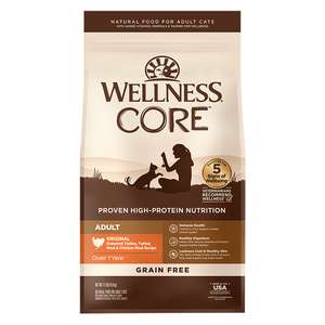 WELLNESS Core 貓糧 貓乾糧推薦：WELLNESS CORE 貓糧 無穀物 經典原味配方 去骨火雞及雞肉 11lb (橙) (8840)