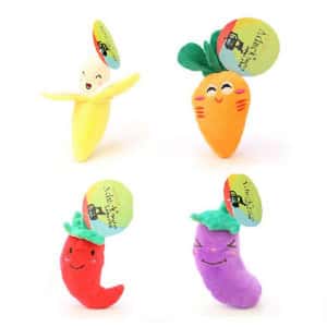 狗玩具 HelloDOG 玩具嚴選 咇咇蔬果公仔狗狗磨牙玩具 1件 (款式隨機)