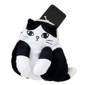 貓頸帶 貓頸圈 日本柔軟貓咪粉紅肉球斜背包 黑白貓