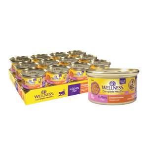 WELLNESS Core 貓罐頭 貓濕糧推薦：WELLNESS 貓罐頭 Complete Health 無穀物 Pate營養系列 幼貓成長配方 雞肉 3oz 85g (淺紫) (9019)