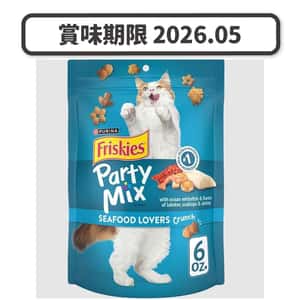 Friskies Friskies喜躍 Party Mix Crunch 貓零食 貓脆餅 海鮮(白魚+龍蝦+扇貝+蝦) 6oz (NE12363233) (賞味期限 2026.05)
