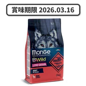 Monge Monge Bwild 狗糧 低穀物野生系列 成犬配方 鹿肉 15kg (MO4534) (賞味期限 2026.03.16)