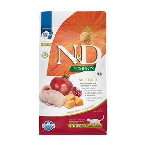 Farmina Farmina N&D 貓糧 南瓜無穀系列 鵪鶉石榴 絕育貓配方 1.5kg (PND0150015)