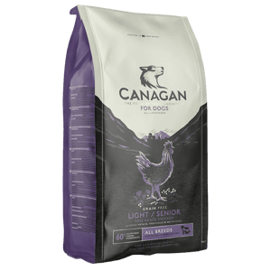 CANAGAN 原之選 狗糧推薦：CANAGAN原之選 狗糧 無穀物老狗糧 走地雞 標準粒 減重可用 2kg (紫色) (GLC2)