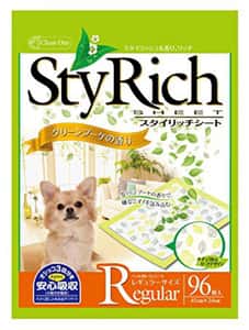 狗尿墊 狗尿片 日本StyRich Regular 花香味寵物尿墊 狗尿墊 狗尿片 [34*45 S碼 96枚入] (橙)