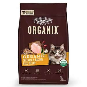 CASTOR & POLLUX (ORGANIX / PRISTINE) 貓糧 貓乾糧推薦：CASTOR & POLLUX ORGANIX 有機全貓糧 雞肉糙米配方 6lb (橙黃) (52053)