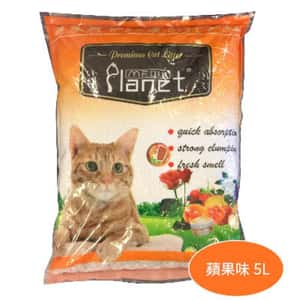 礦物貓砂 貓咪星球 高級凝結 礦物貓砂 蘋果味 5L