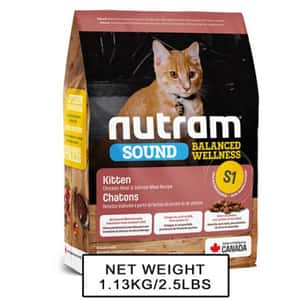 Nutram 紐頓 貓糧 nutram SOUND紐頓 幼貓配方貓糧 S1 1.13kg (NT-S1-1K)