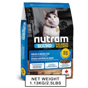 Nutram 紐頓 貓糧 nutram SOUND紐頓 成貓配方貓糧 S5 1.13kg (NT-S5-1K)