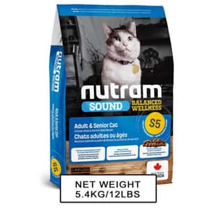 Nutram 紐頓 貓糧 nutram SOUND紐頓 成貓配方貓糧 S5 5.4kg (NT-S5-5K)