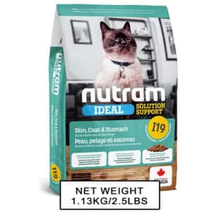 Nutram 紐頓 貓糧 nutram IDEAL紐頓 敏感腸胃及皮膚配方貓糧 I19 1.13kg (NT-I19-1K)