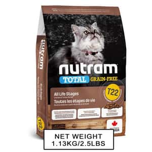 Nutram 紐頓 貓糧 nutram紐頓 無薯無穀糧全貓糧 雞及火雞 Turkey & Chicken T22 1.13kg (NT-T22-1K)