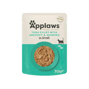 Applaws 貓罐頭 Applaws 貓濕糧 Cat Pouch 吞拿魚及鯷魚 Tuna with Anchovy 70g (深綠) (8006)