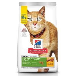 Hills 希爾思 貓糧 貓乾糧推薦：Hills 貓糧 高齡貓 7+ 年輕活力 (雞肉及米) Adult 7+ Senior Vitality (Chicken & Rice) 3lb (10777)