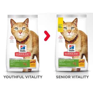 Hills 貓糧 高齡貓 7+ 年輕活力 (雞肉及米) Adult 7+ Senior Vitality (Chicken & Rice) 3lb (10777) (圖片3)