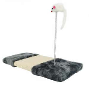 貓抓板 貓爬架 貓玩具 劍麻絨面貓抓板 長方形彈簧小老鼠