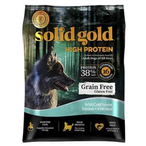 solidgold 狗糧 solidgold素力高 無穀御品(三文魚)乾狗糧 High Protein With Cold Water Salmon + Krill Meal 22lb