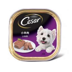 Cesar西莎 狗罐頭 狗濕糧推薦：Cesar西莎 鋁罐狗罐頭 經典鮮肉系列 小羊肉 LAMB 100g (10204194/10279533)