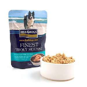 Fish4Dogs 狗罐頭 狗濕糧推薦：Fish4Dogs 鱒魚慕思 TROUT MOUSSE 100g