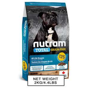nutram紐頓 狗糧推薦：nutram紐頓 狗糧 無薯無穀糧大型犬 三文魚鱒魚 Salmon & Trout T25 2kg (NT-T25-2K)