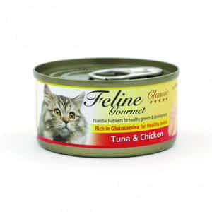 Feline Gourmet 貓罐頭 Feline Gourmet 貓罐頭去毛球配方 吞拿魚及雞肉 80g (FG80-2)