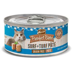 Merrick 貓罐頭 貓濕糧推薦：Merrick 無穀物三文魚牛肉肉醬貓罐頭 Surf+Turf Pate 5.5oz (1811)