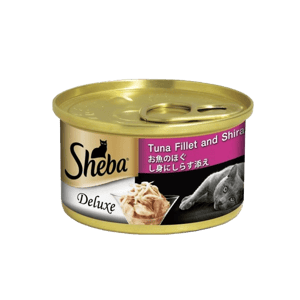 Sheba 貓罐頭 Sheba 日系貓罐頭 湯汁吞拿魚加銀魚 85g 桃紅色(10201235)