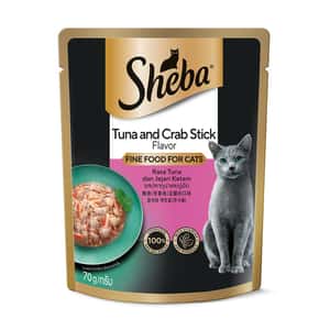 Sheba 貓罐頭 Sheba 袋裝貓濕糧 吞拿魚及蟹肉 70g (10403052)