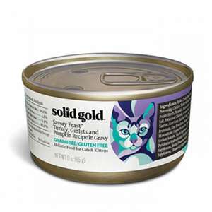 Solidgold 素力高 貓罐頭 貓濕糧推薦：solidgold素力高 無穀物貓罐頭 南瓜火雞 3oz (﻿停售)