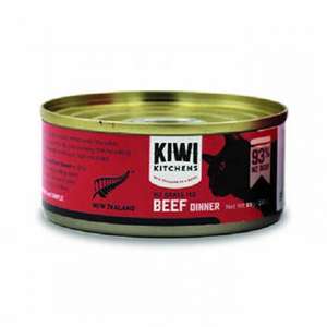 KIWI KITCHENS 貓罐頭 貓濕糧推薦：KIWI KITCHENS 主食貓罐頭 無穀物野放牛配方 85g (深紅色) (KC-C-B85)