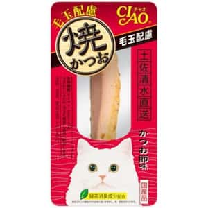 CIAO 貓零食 貓零食 CIAO 貓零食 日本燒鰹魚條 化毛配方 柴魚風味 25g (紅) (YK-27)