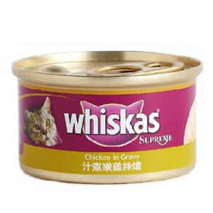 Whiskas 偉嘉 貓罐頭 whiskas偉嘉 極品貓罐頭 汁煮嫩雞絲燴 85g (CP04306)